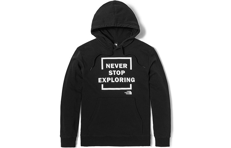 TNF Lettering Print Knit Loose Hoodie Unisex - Black NF0A7WAL-JK3