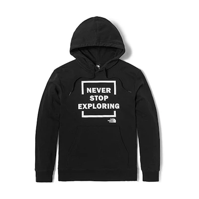 TNF Lettering Print Knit Loose Hoodie Unisex - Black NF0A7WAL-JK3