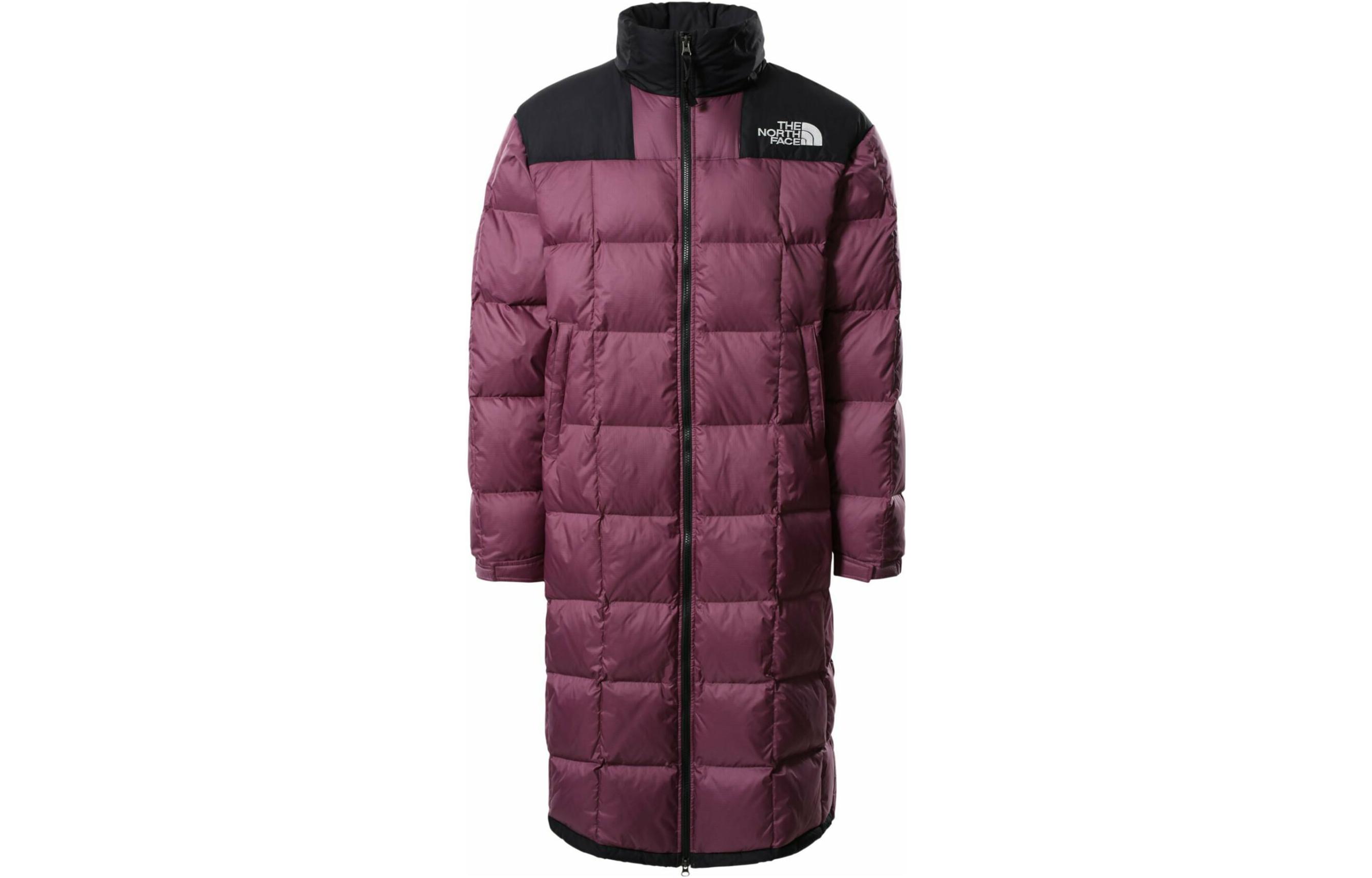 TNF Lhotse Duster Long Purple Winter Unisex Puffer Jacket with Embroidery. NF0A4R2R-0H5