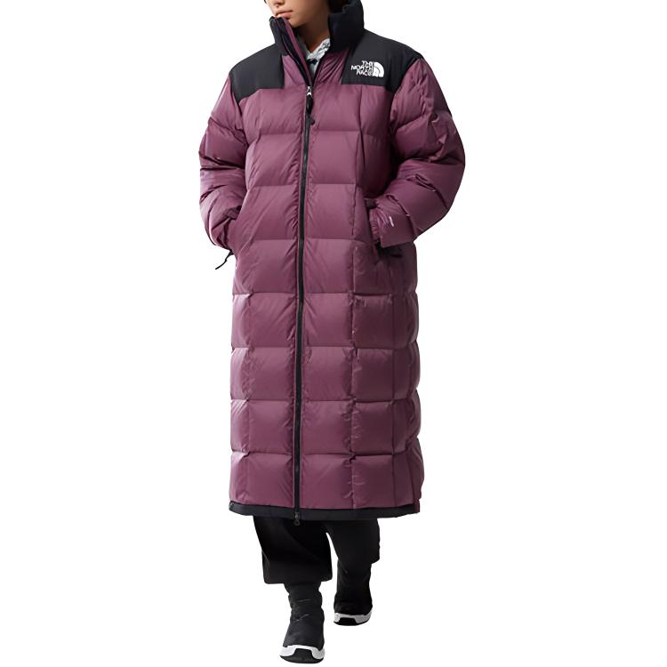 TNF Lhotse Duster Long Purple Winter Unisex Puffer Jacket with Embroidery. NF0A4R2R-0H5 圖 3