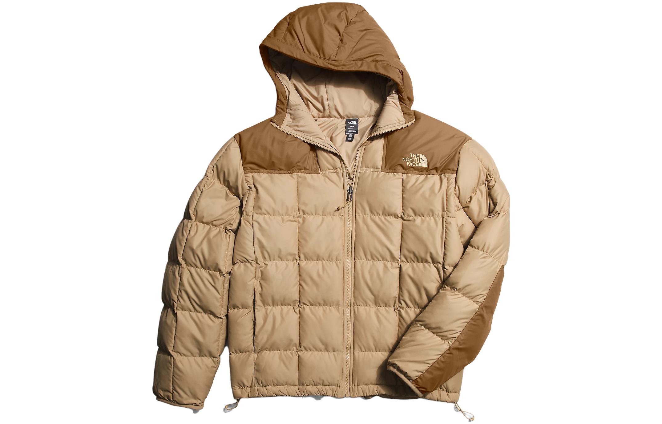 TNF Lhotse Reversible Brown Logo Hoodie Down Jacket NF0A831U-QV3