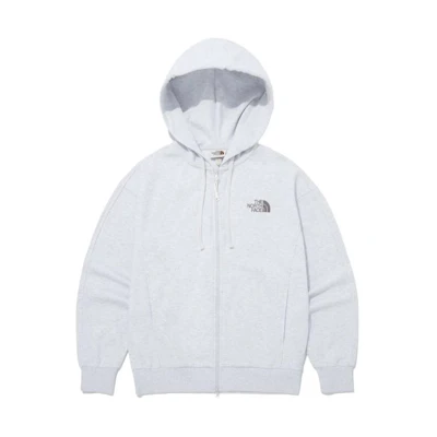 TNF Light Blue Logo Print Hooded Zip-Up Jacket NJ5JQ01J