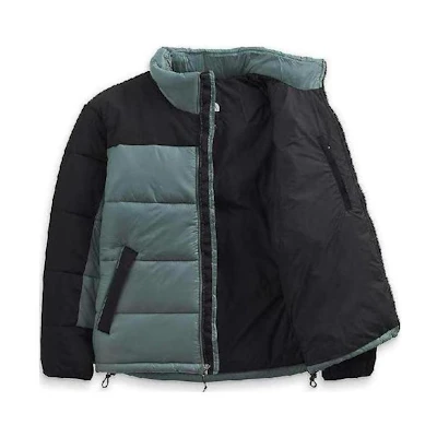 TNF Light Blue Printed Mini Logo Zip-Stand Puffer Jacket NF0A4QYZ-HBS