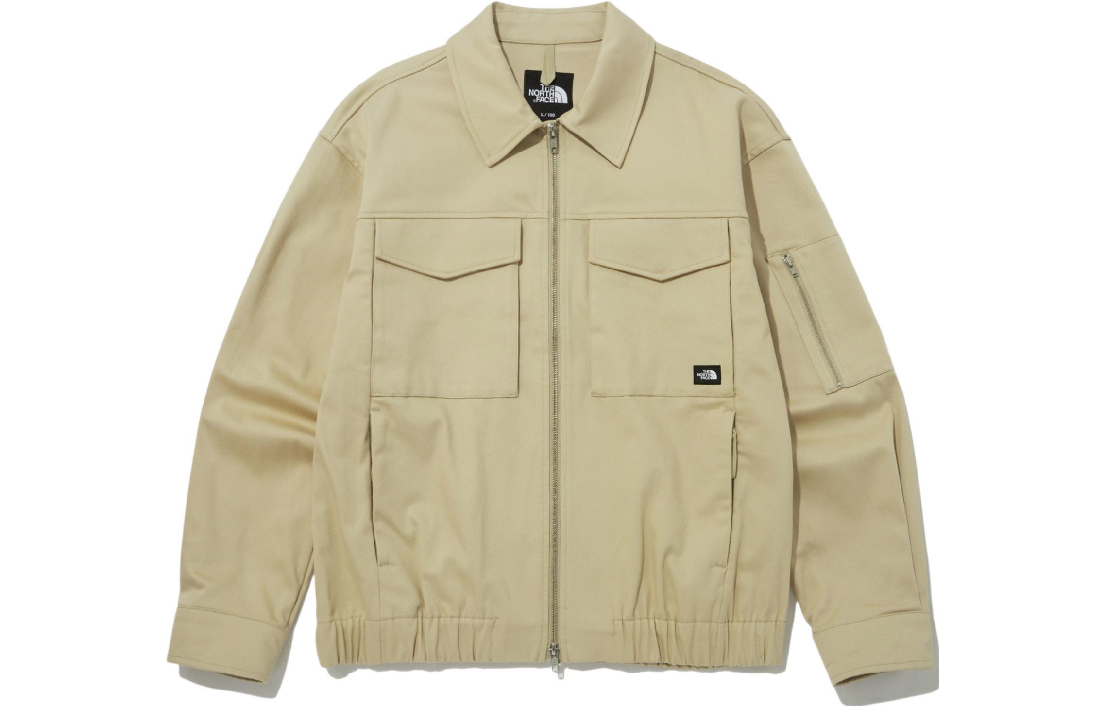 TNF Light Brown Outdoor Workwear Jacket with Multi-Pockets NJ3BP00B