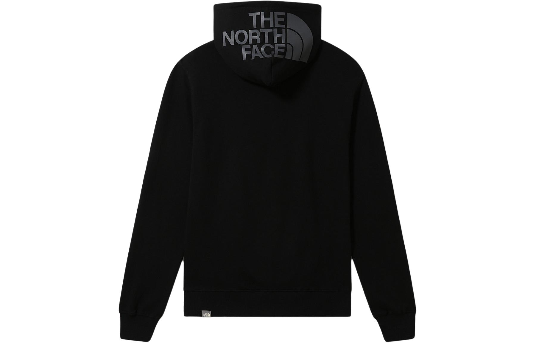TNF Light Drew Peak Hoodie Black - Logo Print Pullover Sweatshirt NF0A2S57-JK3