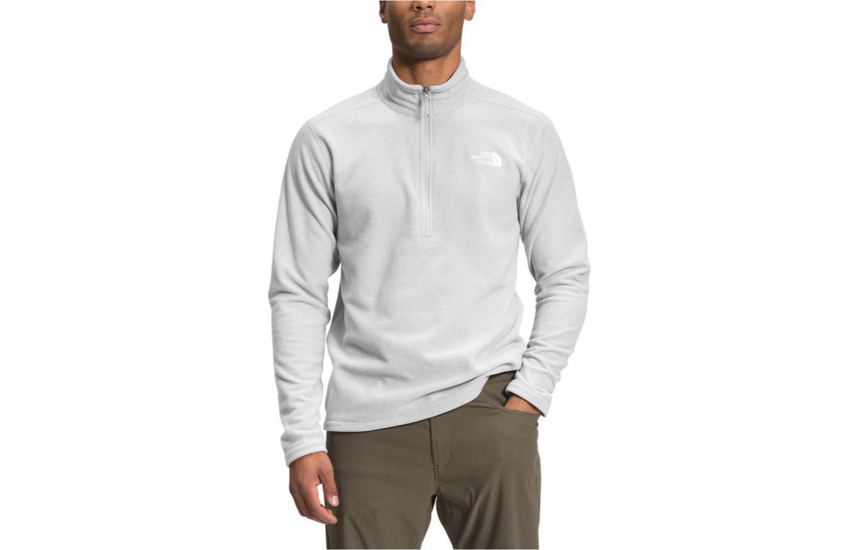 TNF Light Gray Logo Print Crewneck Sweatshirt NF0A3YR1-DYX