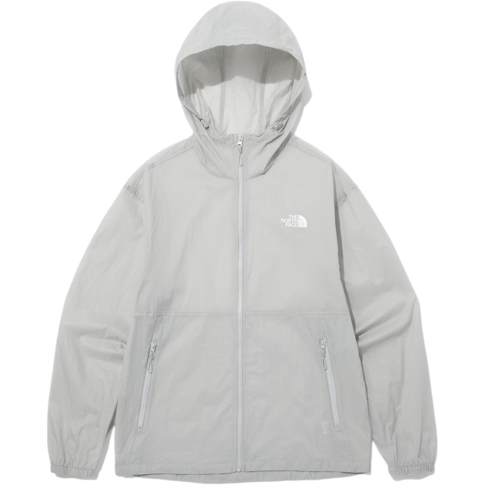 TNF Light Gray Logo Print Hoodie Jacket NJ3LP03C