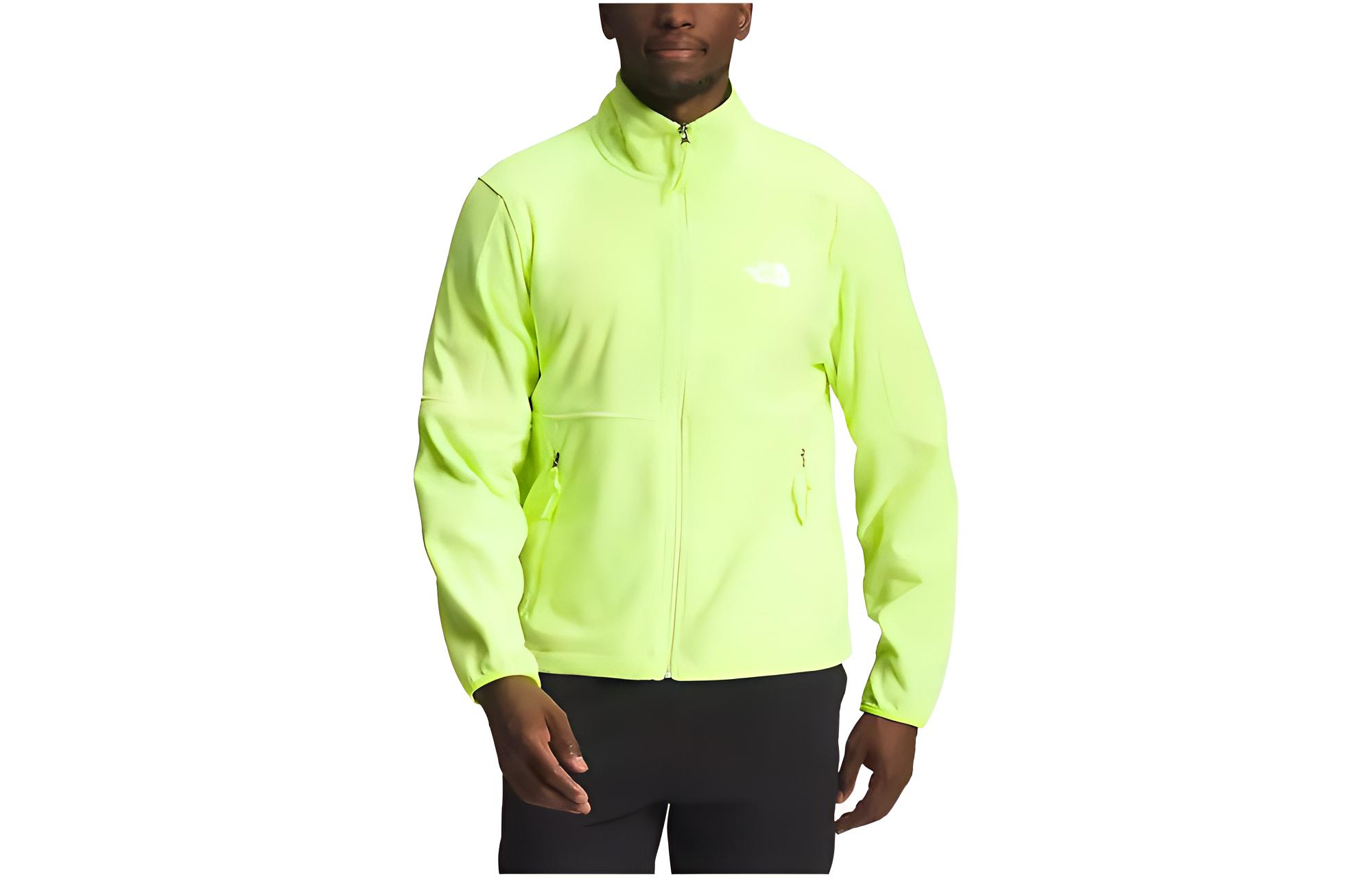 TNF Light Green Logo Embroidered Zip Jacket NF0A7ZXW-8NT