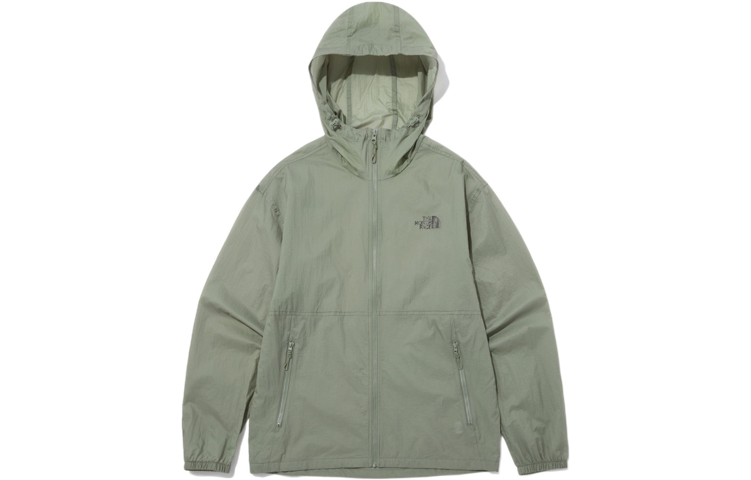 TNF Light Green Logo Print Hooded Jacket NJ3LP03B