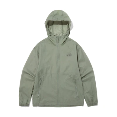 TNF Light Green Logo Print Hooded Jacket NJ3LP03B