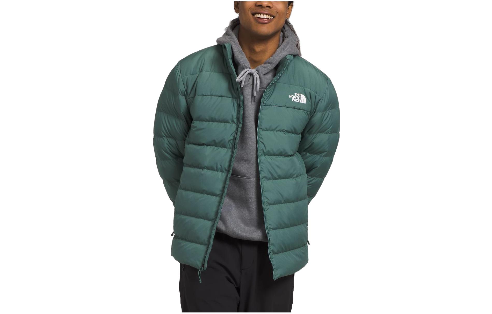 TNF Light Green Waterproof Jacket with Logo Print NF0A84HZ-I0F