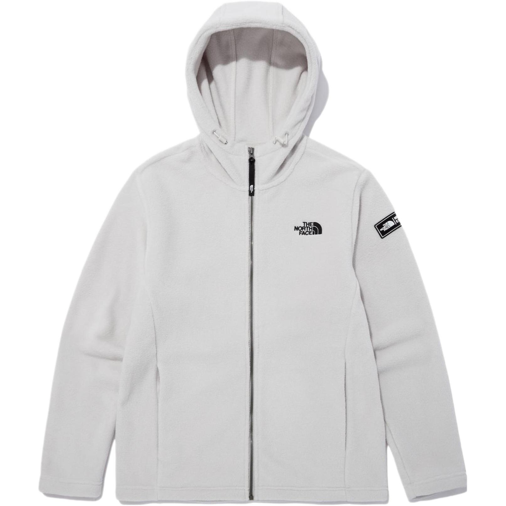 TNF Light Grey Solid Logo Hoodie Zip-Up Jacket NJ4FN51C