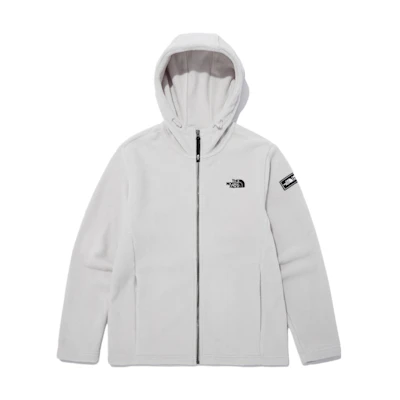 TNF Light Grey Solid Logo Hoodie Zip-Up Jacket NJ4FN51C