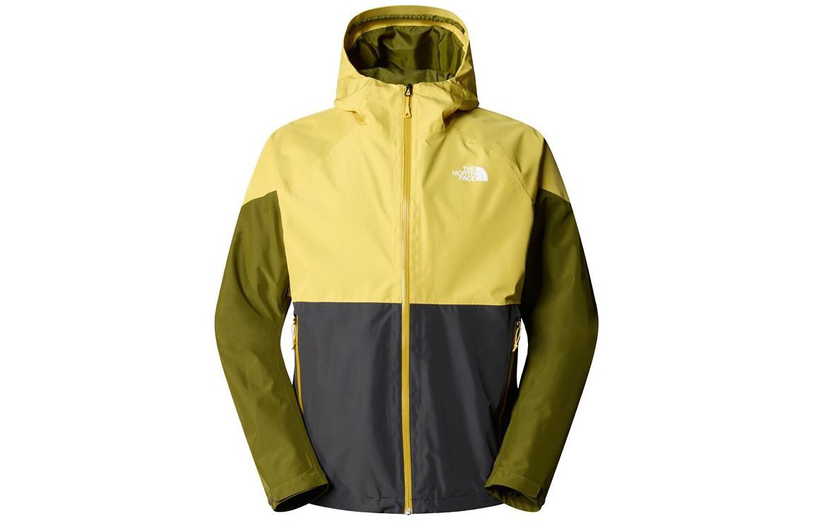TNF Lightning Zip-In Jacket Yellow – Colorblock Breathable Hoodie NF0A87GN-YXO
