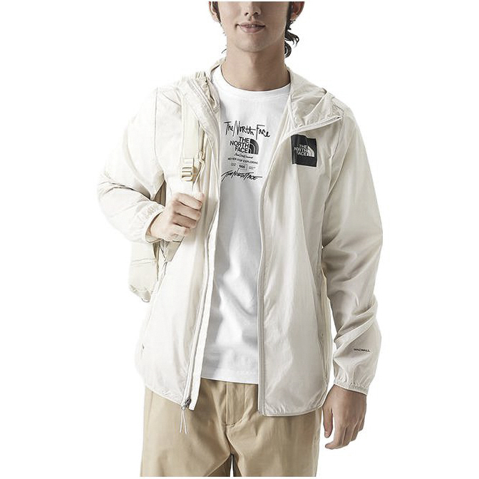 TNF Lightweight Outdoor Printed Jacket - Off White NF0A7WDQ-7K7 圖 5