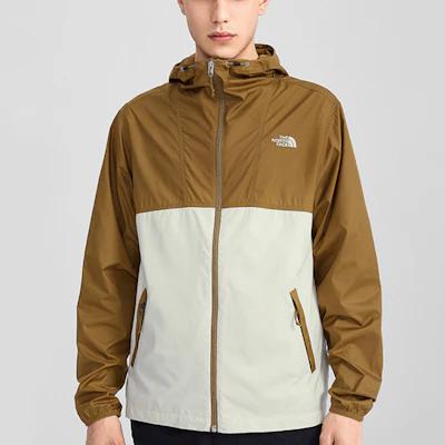 The North Face 輕量防風外套 棕白色 NF0A55ST-G4L Shop The North Face 輕量防風外套 棕白色 NF0A55ST-G4L
