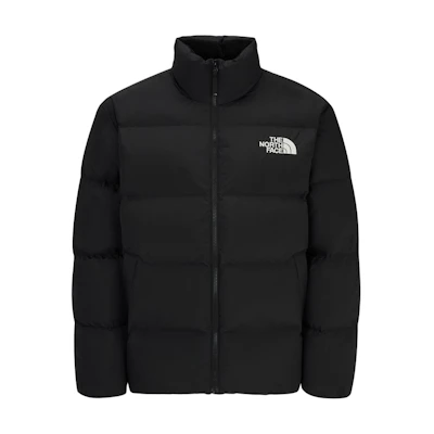 TNF Lofty Black Down Jacket Loose Fit Zip Long Sleeve NJ1DQ71A