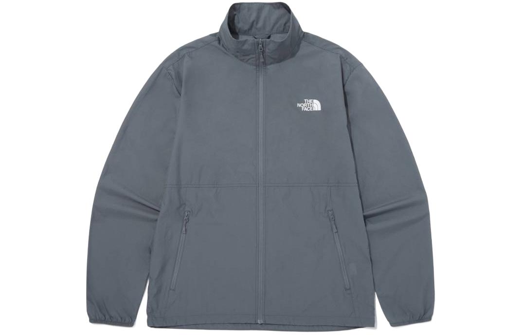 TNF Logo Badge Print Zip Jacket - Gray NJ3LQ00C
