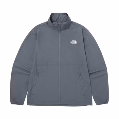 TNF Logo Badge Print Zip Jacket - Gray NJ3LQ00C