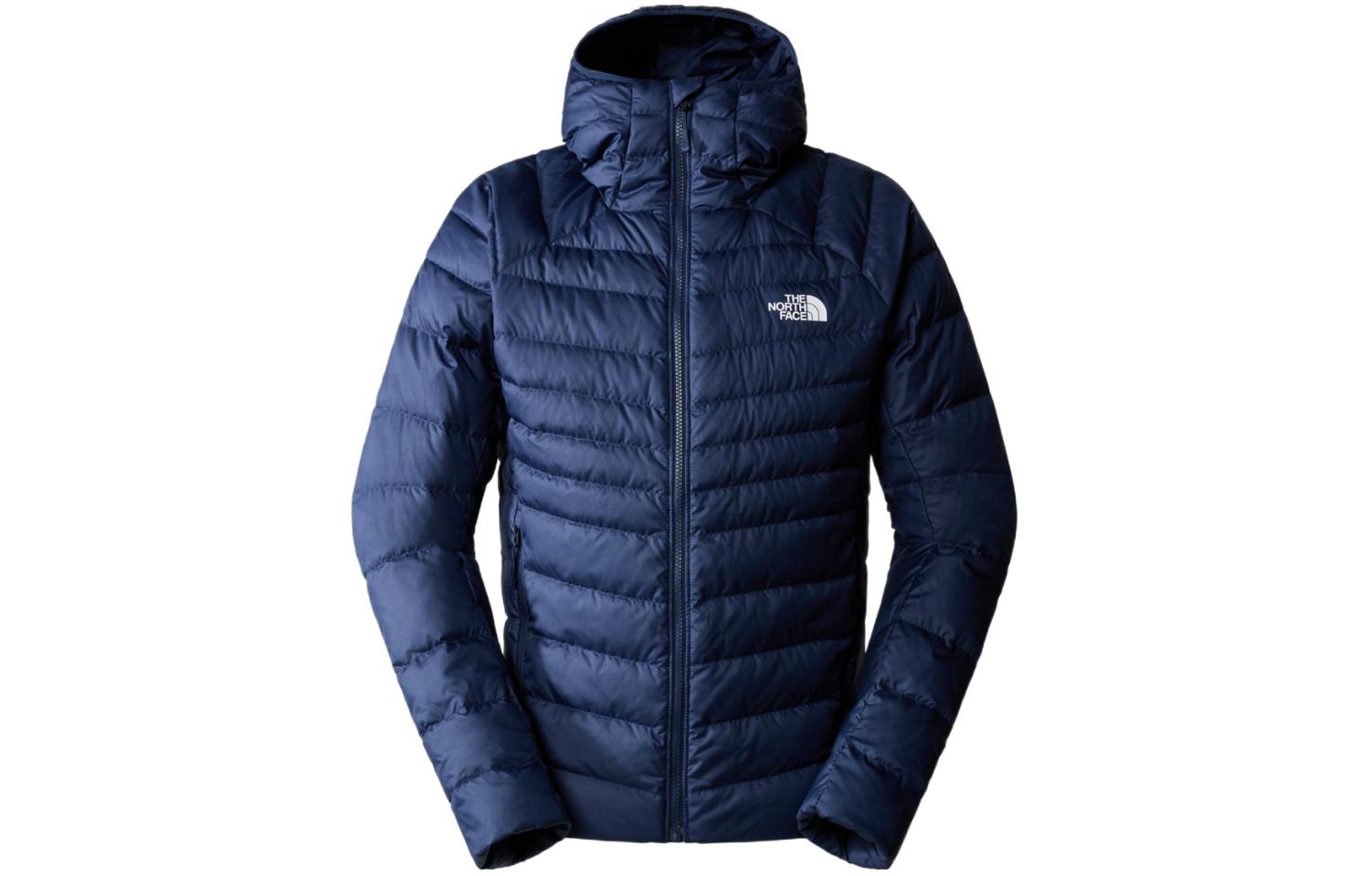 TNF Logo Blue Hooded Down Jacket Long Sleeve Zipper NF0A48ZZ-8K2