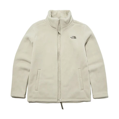 TNF Logo Classic Fleece Jacket Beige Unisex NJ4FL65D