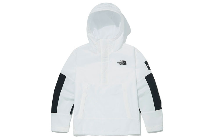 The North Face Logo Colorblock Half-Zip Hooded Jacket White NA4HM02L