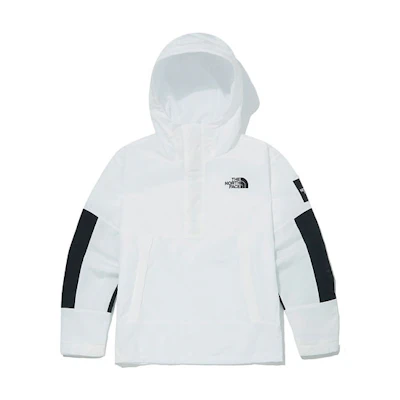 TNF Logo Colorblock Half-Zip Hooded Jacket White NA4HM02L
