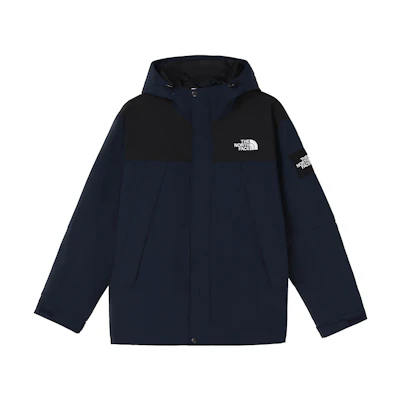TNF Logo Colorblock Hooded Zip Jacket Unisex Navy Blue NI3BN52K