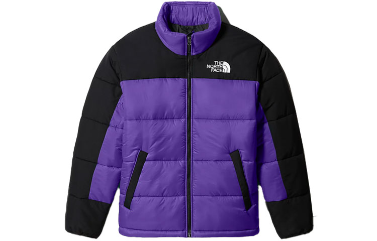 TNF Logo Colorblock Insulated Stand Collar Jacket Men’s Purple NF0A4QYZ-NL4