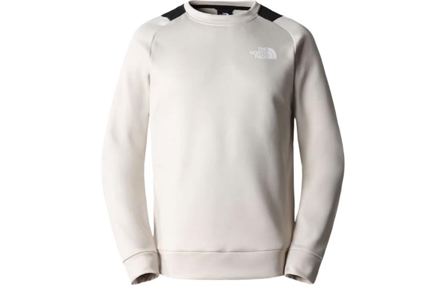 TNF Logo Colorblock Soft Cotton Crewneck Sweatshirt Khaki NF0A7ZAL-8F1