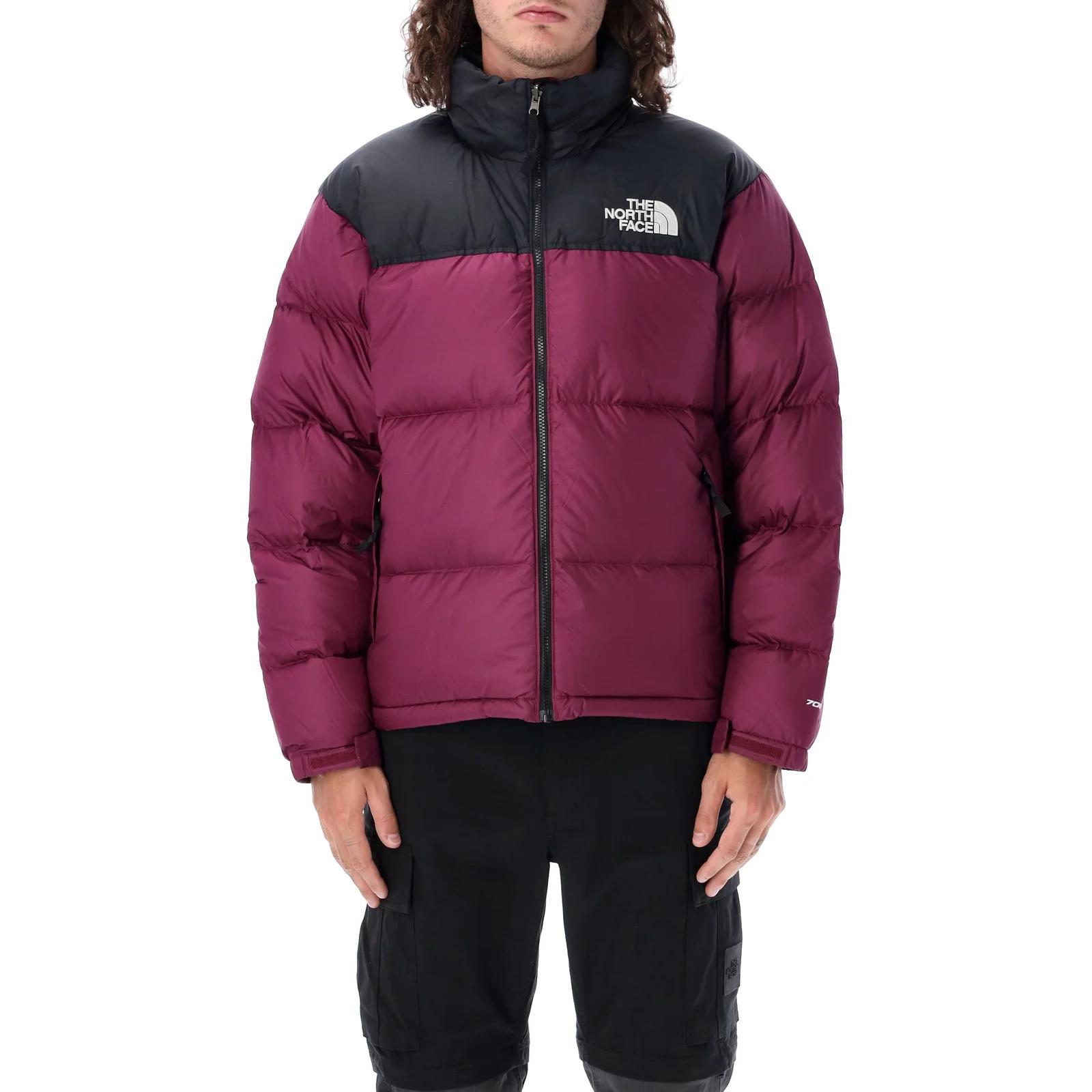 TNF Logo Colorblock Zip-Up Jacket in Rose Red NF0A3C8DN-KK9