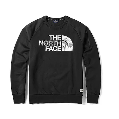 TNF Logo Crewneck Long-Sleeve Sweatshirt Black NF0A3VUB-JK3