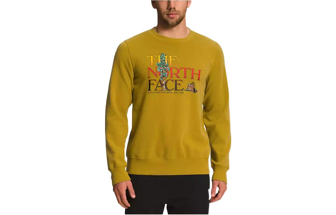 TNF Logo Crewneck Pullover Sweatshirt Brown Long Sleeve NF0A7UO6-81G