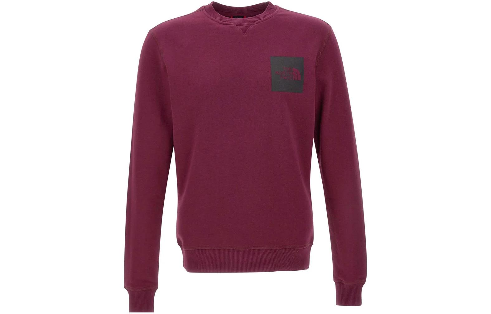TNF Logo Crewneck Pullover Sweatshirt Red NF0A7X1L-I0H1