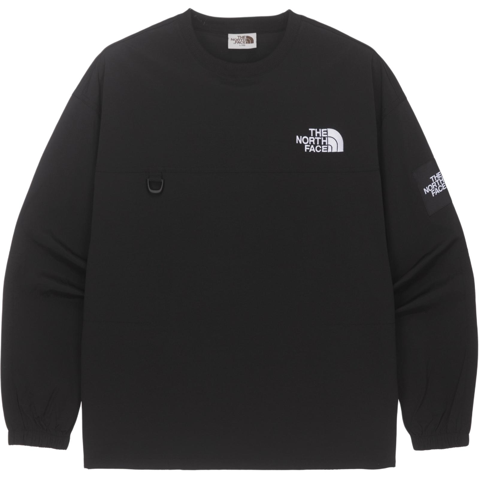 Order The North Face 男女黑色Logo圓領套頭衫 NM5MQ52J