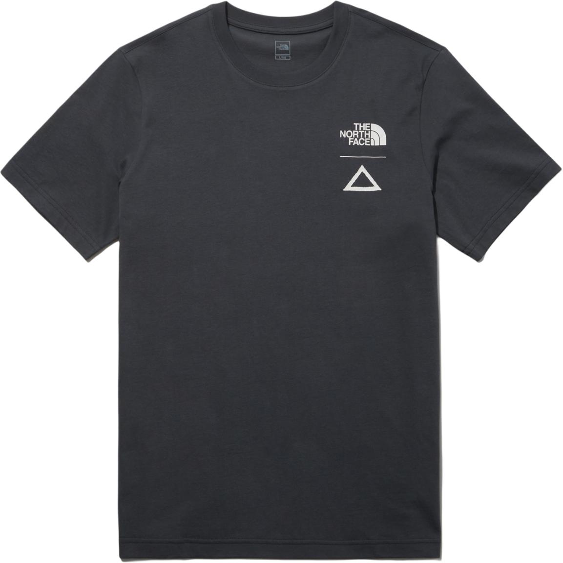 TNF Logo Crewneck Short Sleeve Sweatshirt Unisex - Grey NT7UQ56B