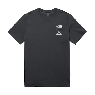 TNF Logo Crewneck Short Sleeve Sweatshirt Unisex - Grey NT7UQ56B