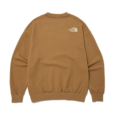 TNF Logo Crewneck Sweatshirt Brown Long Sleeve Pullover NM5MN50M