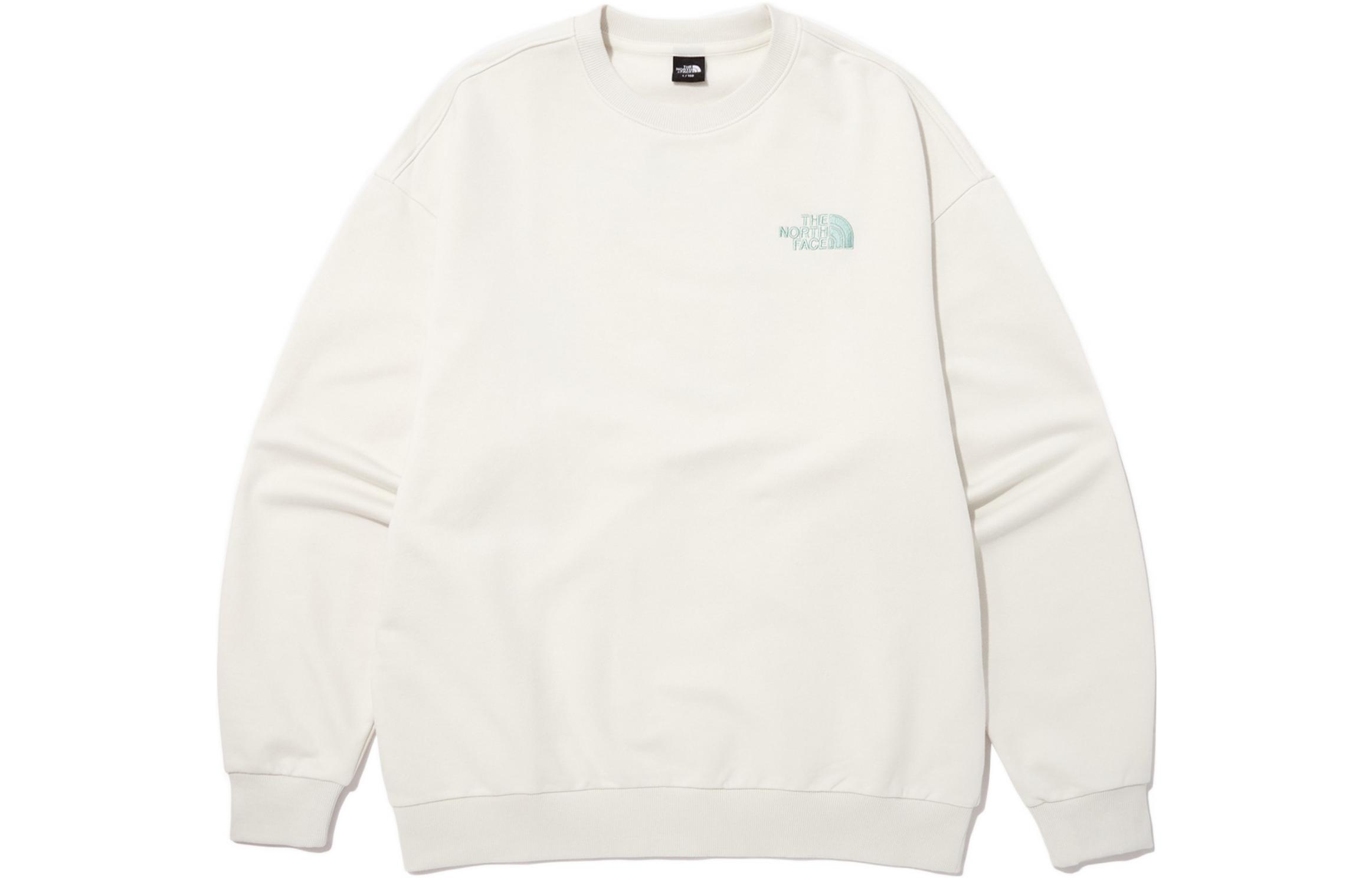 TNF Logo Crewneck Sweatshirt Cream Unisex Long Sleeve NM5MP01B