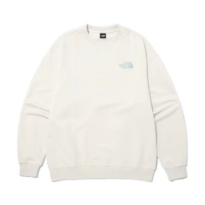 TNF Logo Crewneck Sweatshirt Cream Unisex Long Sleeve NM5MP01B
