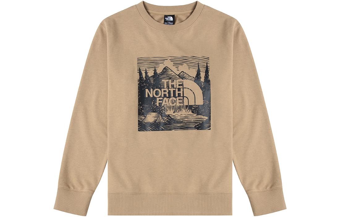 TNF Logo Crewneck Sweatshirt Khaki Color Long Sleeve NF0A81NM-PLX