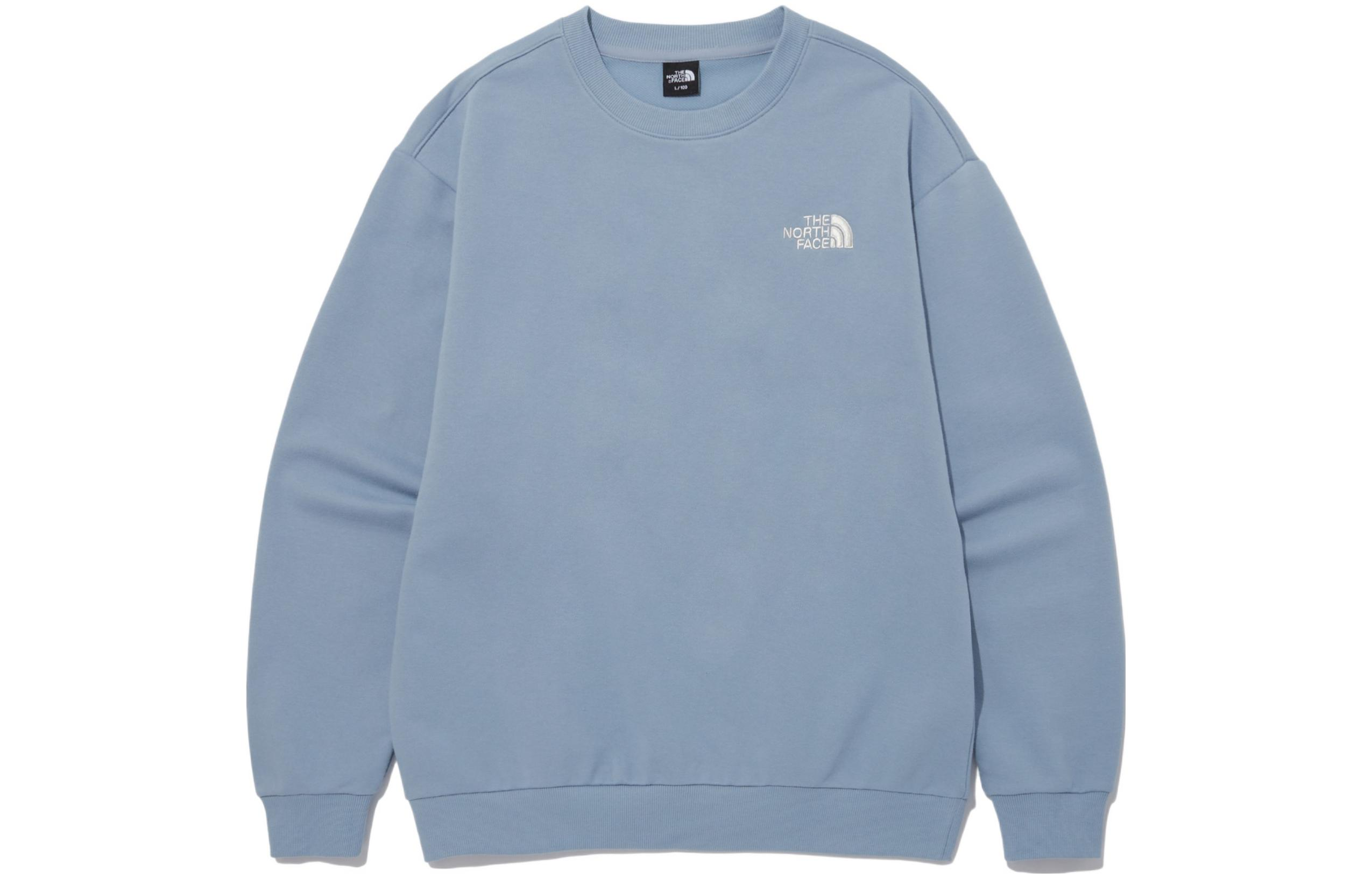 TNF Logo Crewneck Sweatshirt Light Blue Unisex NM5MP10D