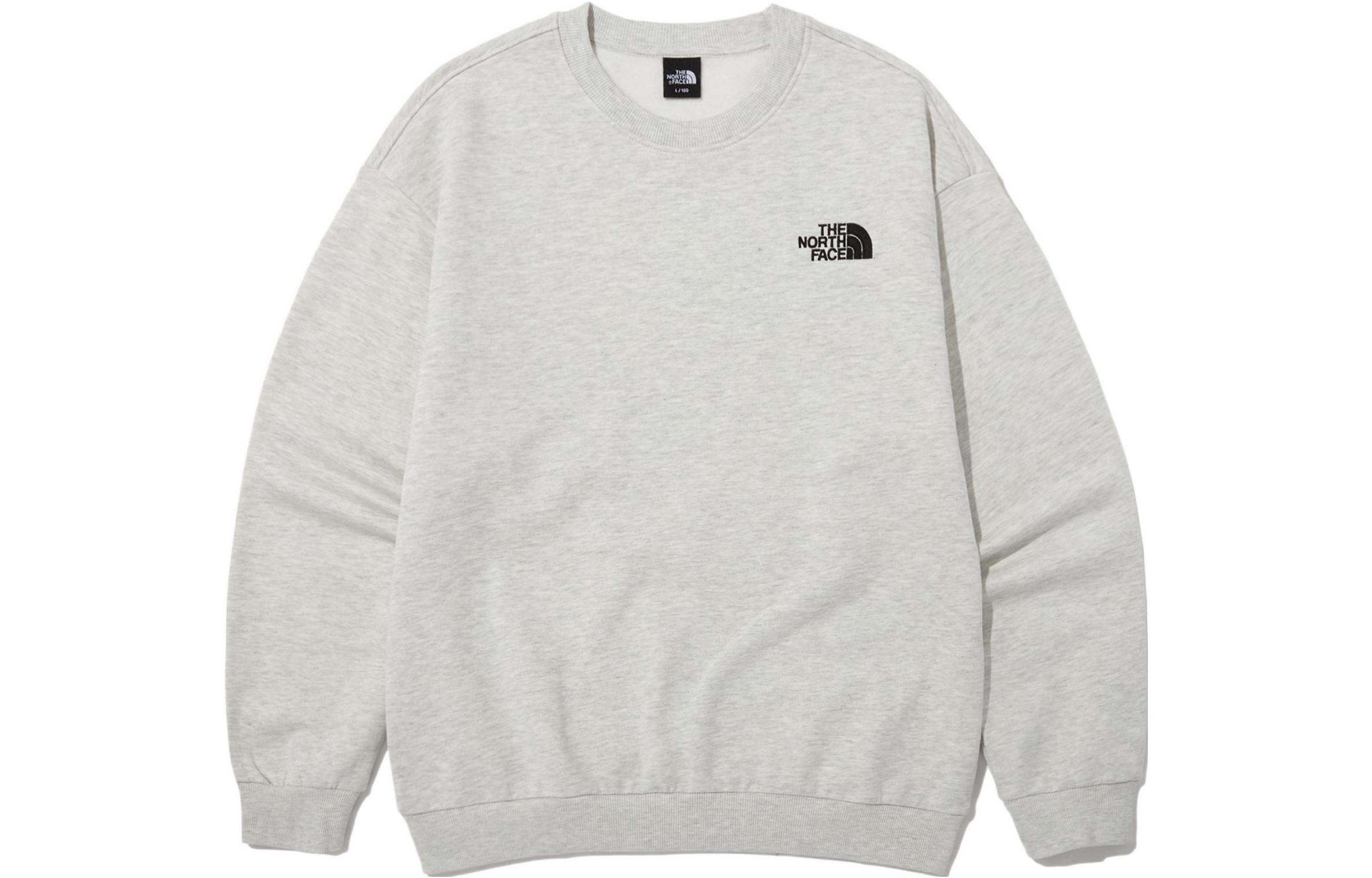 TNF Logo Crewneck Sweatshirt Light Grey NM5MN90B