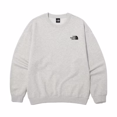 TNF Logo Crewneck Sweatshirt Light Grey NM5MN90B
