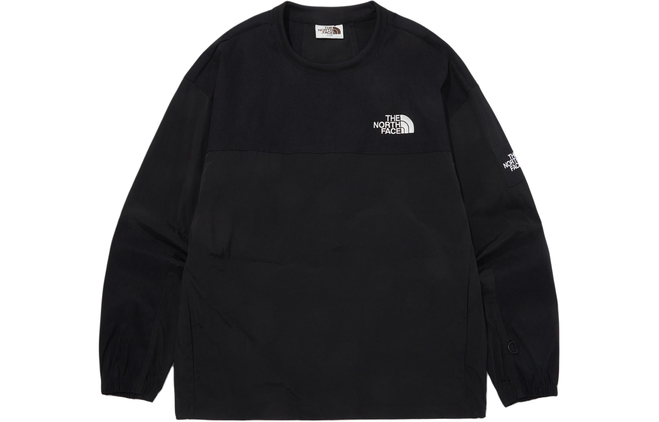 TNF Logo Crewneck Sweatshirt Unisex Casual Sportswear - Light Black NM5MQ03M