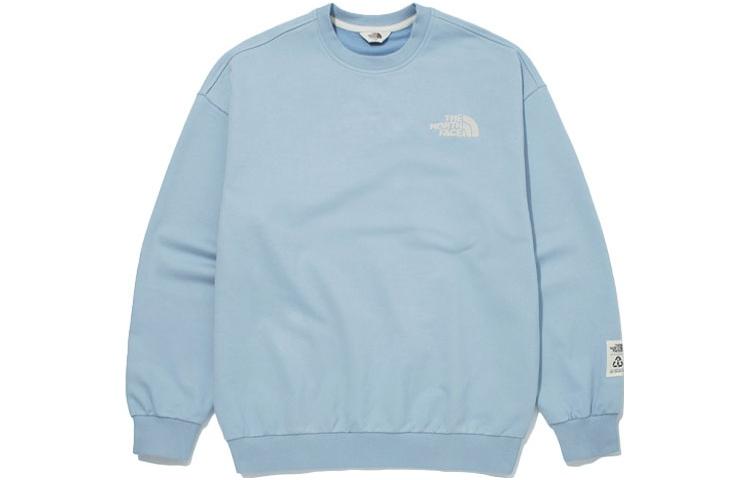 TNF Logo Embroidered Casual Crewneck Sweatshirt Blue (Unisex) NM5MM51N