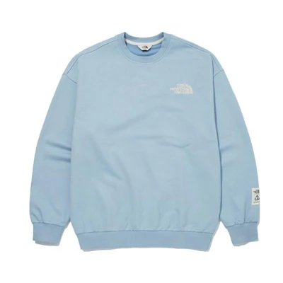 TNF Logo Embroidered Casual Crewneck Sweatshirt Blue (Unisex) NM5MM51N
