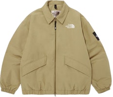 The North Face Logo Embroidered Casual Khaki Flight Jacket Unisex. NJ3NP61K The North Face Logo Embroidered Casual Khaki Flight Jacket Unisex. NJ3NP61K