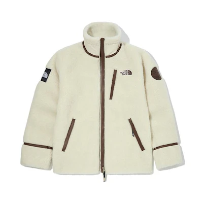 TNF Logo Embroidered Casual Long-Sleeve Jacket Cream Unisex NJ3VL63J