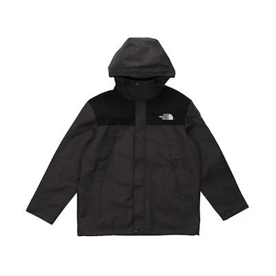 TNF Logo Embroidered Colorblock Hoodie Jacket Charcoal Unisex NI4HM03K